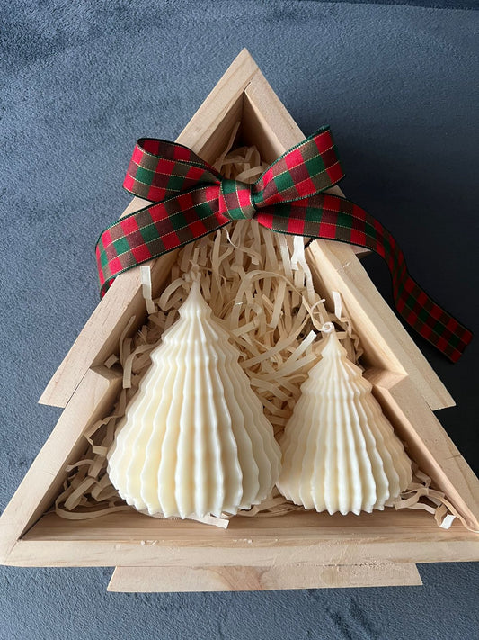 Pack Navidad #2 - arbolitos vela cera de soya